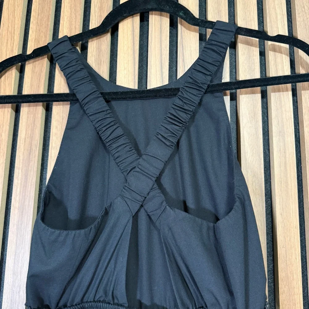 Abercrombie & Fitch Black Maxi Dress with Lace Insets XSP